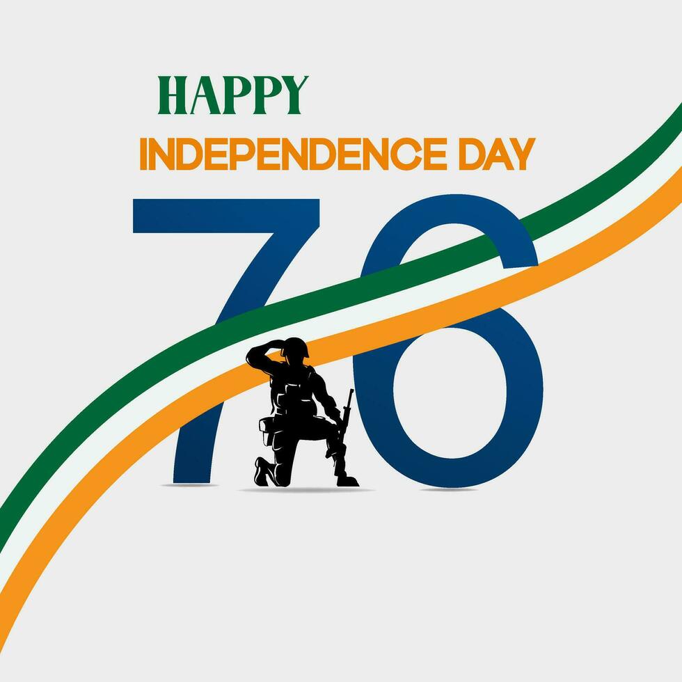 75 jaar gelukkig onafhankelijkheid dag Indië vector sjabloon ontwerp illustratie ontwerp sociaal media na. vector illustratie van. 15e augustus.