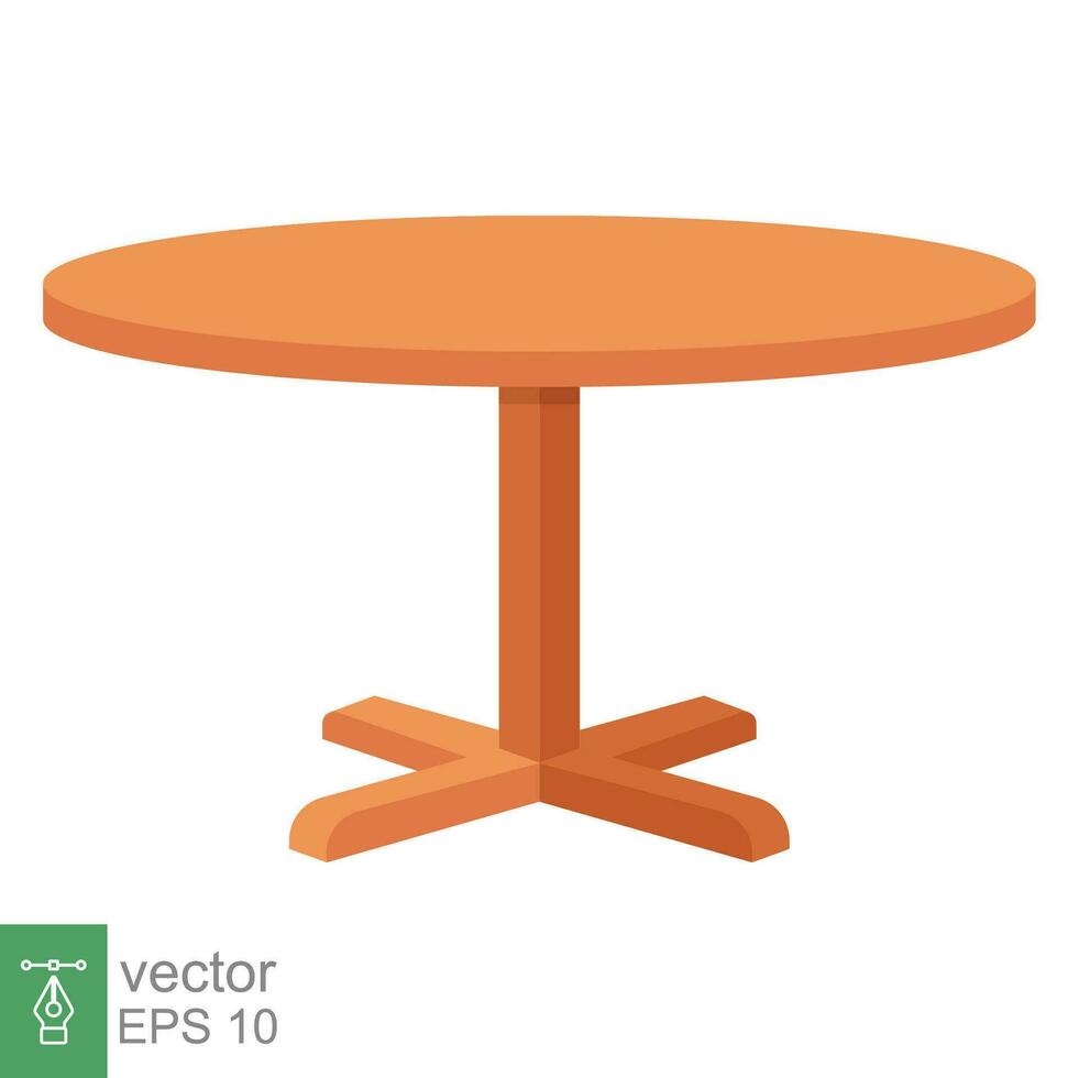 cirkel tafel icoon. gemakkelijk vlak stijl. ronde, pictogram, meubilair, kantoor, teken, conferentie, ontmoeting, web, symbool, interieur concept. vector ontwerp illustratie geïsoleerd Aan wit achtergrond. eps 10