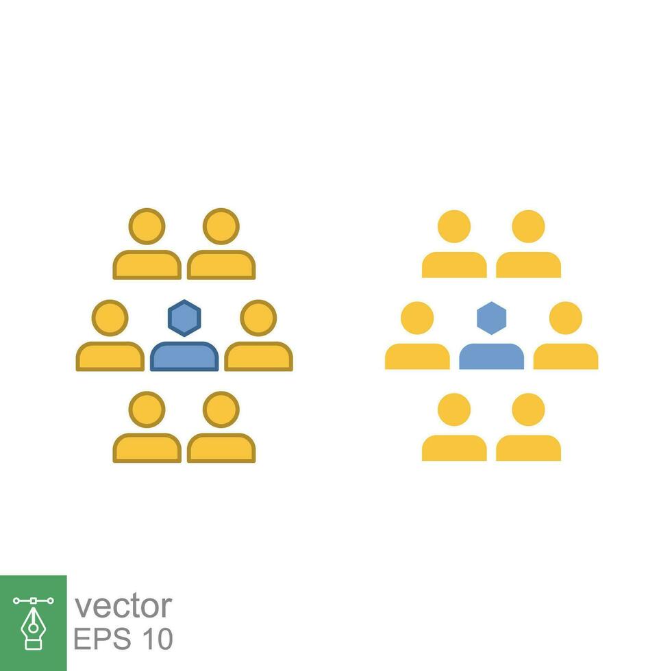 uniek persoon icoon. gemakkelijk vlak stijl. individueel, mensen, menigte, verschillend, stellage, groep, pictogram, figuur, team concept. vector illustratie geïsoleerd Aan wit achtergrond. eps 10