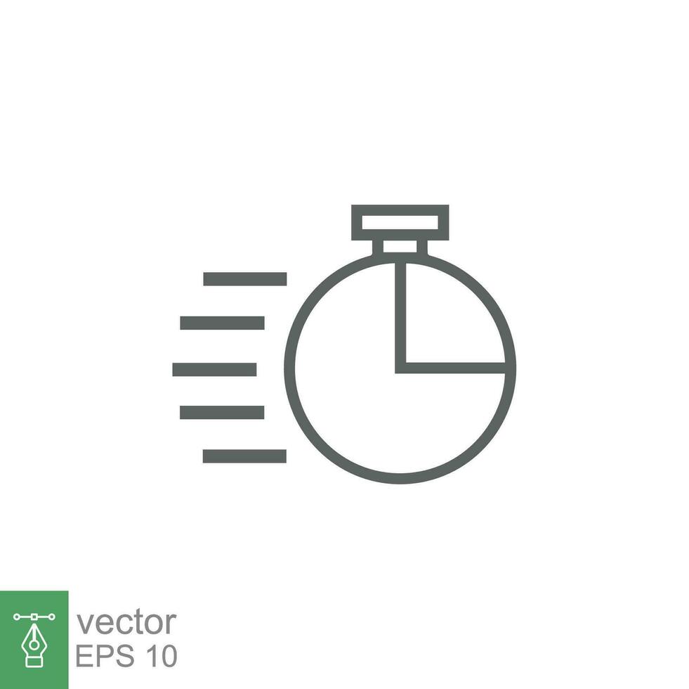 snel tijd icoon. snel levering concept. stopwatch symbool. vector illustratie geïsoleerd. eps 10.