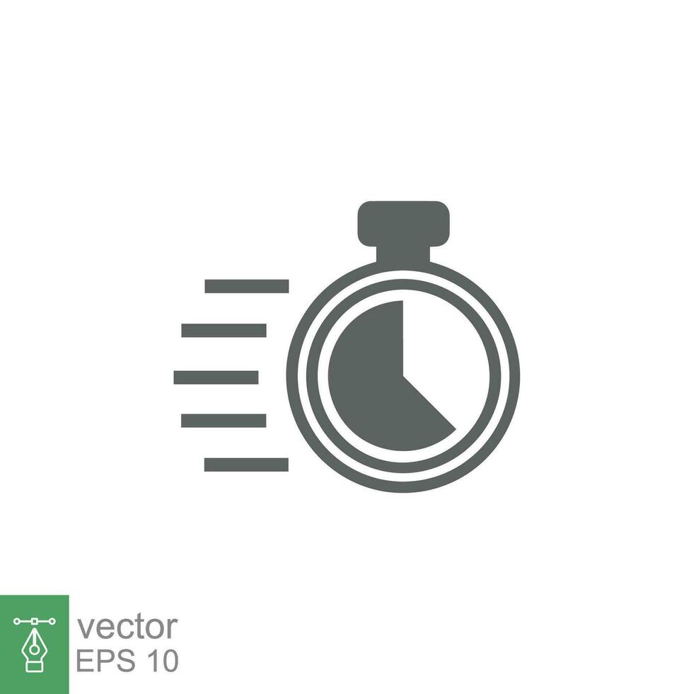 snel tijd icoon. snel levering concept. stopwatch symbool. vector illustratie geïsoleerd. eps 10.