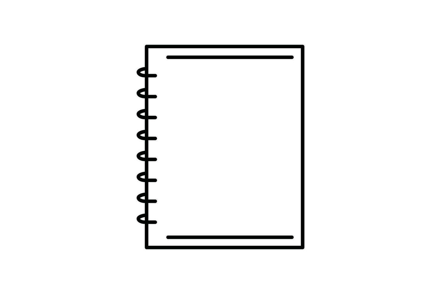 Notitie boek icoon. icoon verwant naar briefpapier. lijn icoon stijl. gemakkelijk vector ontwerp bewerkbare