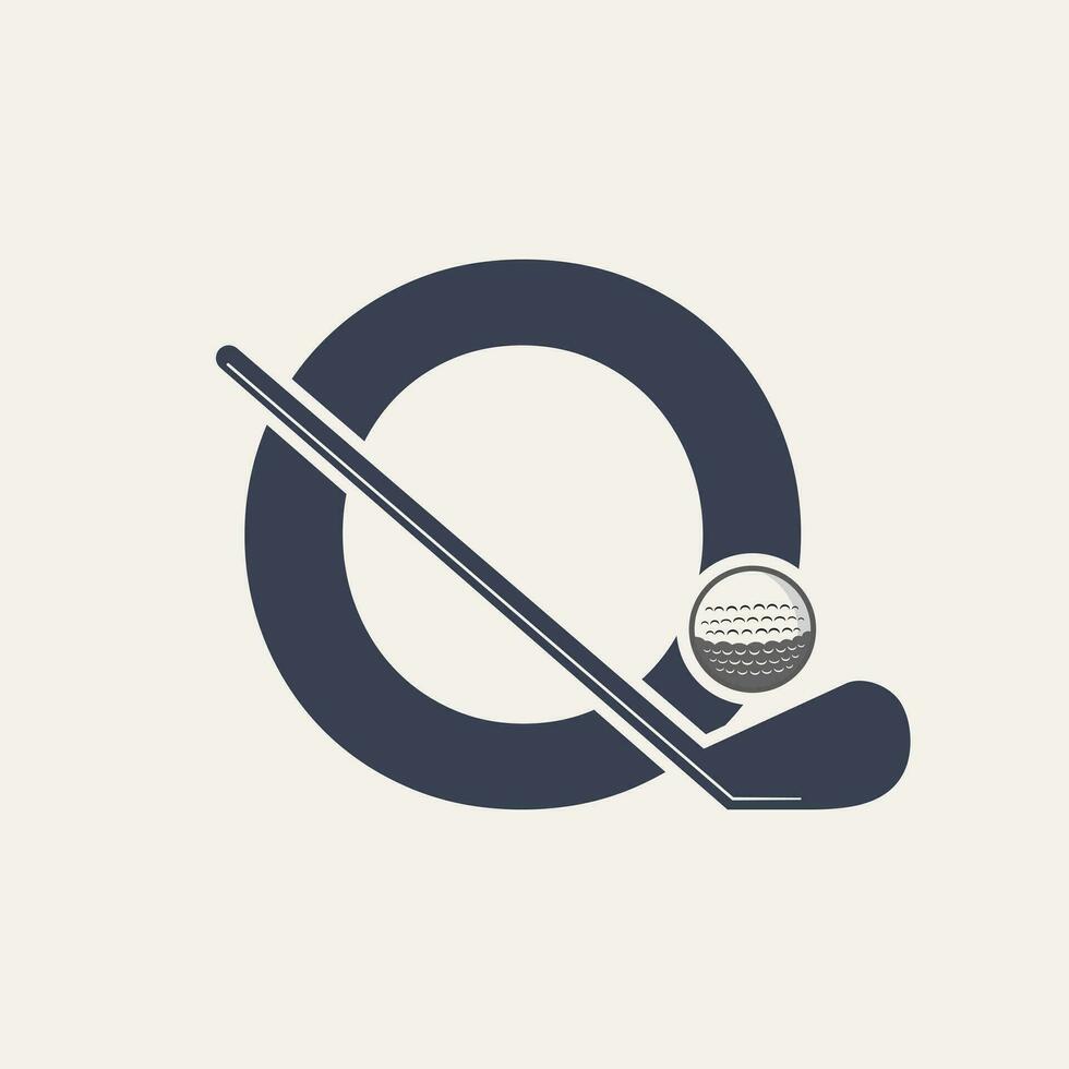 brief O hockey toernooi logo. ijs hockey insigne logo sjabloon vector