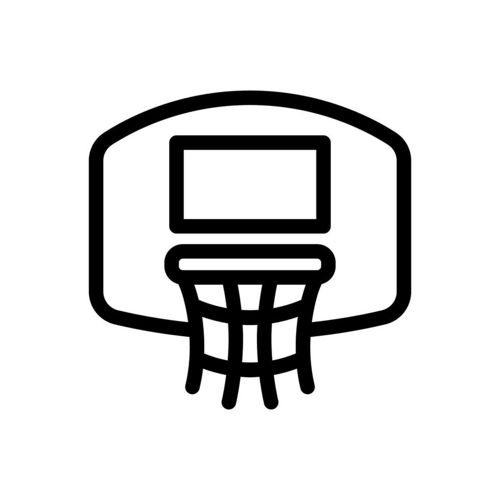 basketbal ring icoon of logo vector geïsoleerd teken symbool geschikt voor Scherm, website, logo en ontwerper. hoog kwaliteit zwart stijl vector icoon. icoon ontwerp