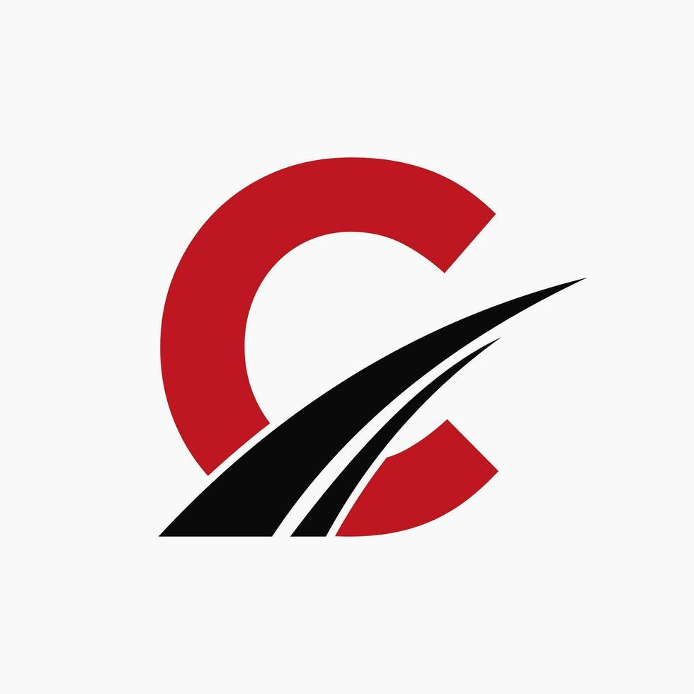 c logo, c brief logo ontwerp sjabloon vector
