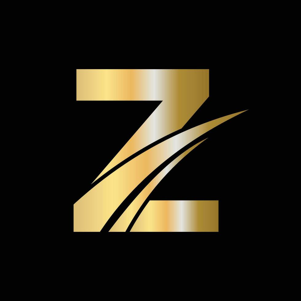 eerste z brief logo ontwerp symbool. brief z logotype teken sjabloon vector