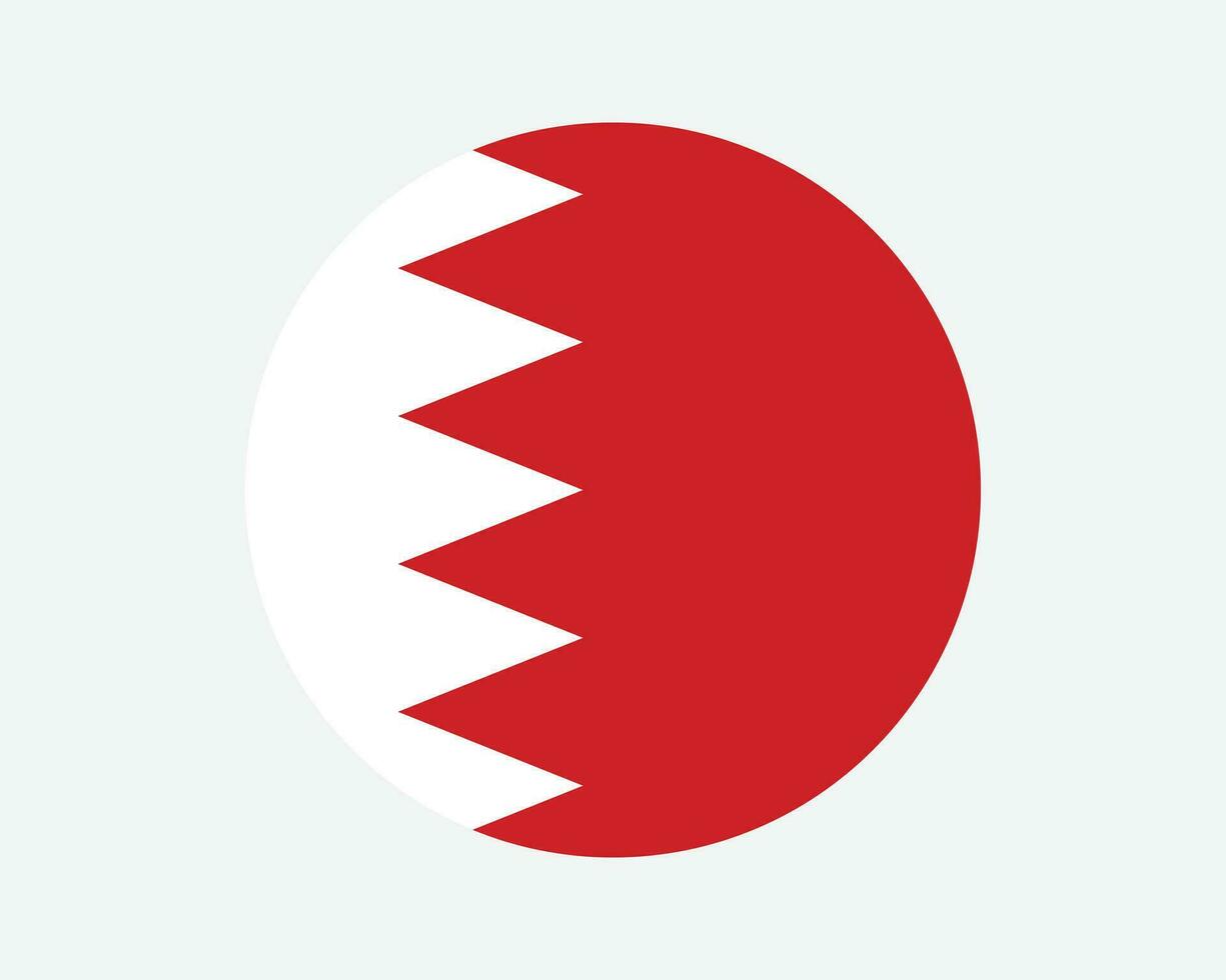 Bahrein ronde land vlag. circulaire bahraini nationaal vlag. koninkrijk van Bahrein cirkel vorm knop spandoek. eps vector illustratie.