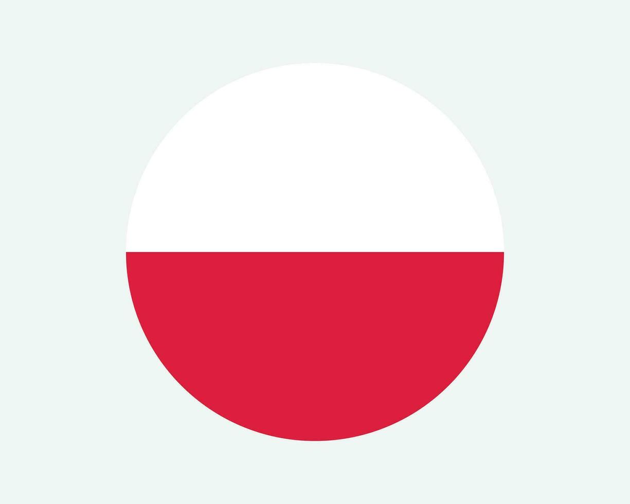 Polen ronde land vlag. Pools cirkel nationaal vlag. republiek van Polen circulaire vorm knop spandoek. eps vector illustratie.