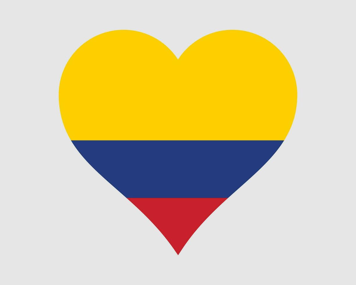 Colombia hart vlag. Colombiaanse liefde vorm land natie nationaal vlag. republiek van Colombia banier icoon teken symbool. eps vector illustratie.