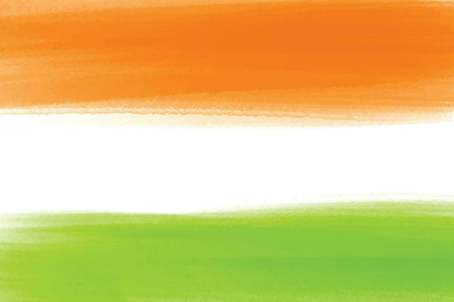 Indisch onafhankelijkheid dag 15 augustus driekleur thema waterverf structuur achtergrond vector