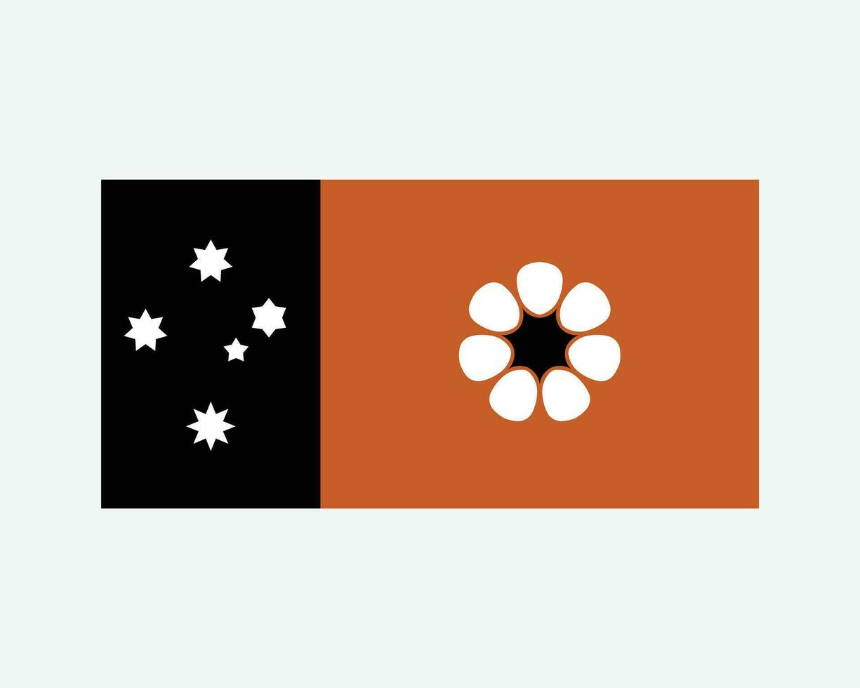 vlag van de noordelijk gebied nt van Australië. Australisch gebied spandoek. eps vector illustratie.