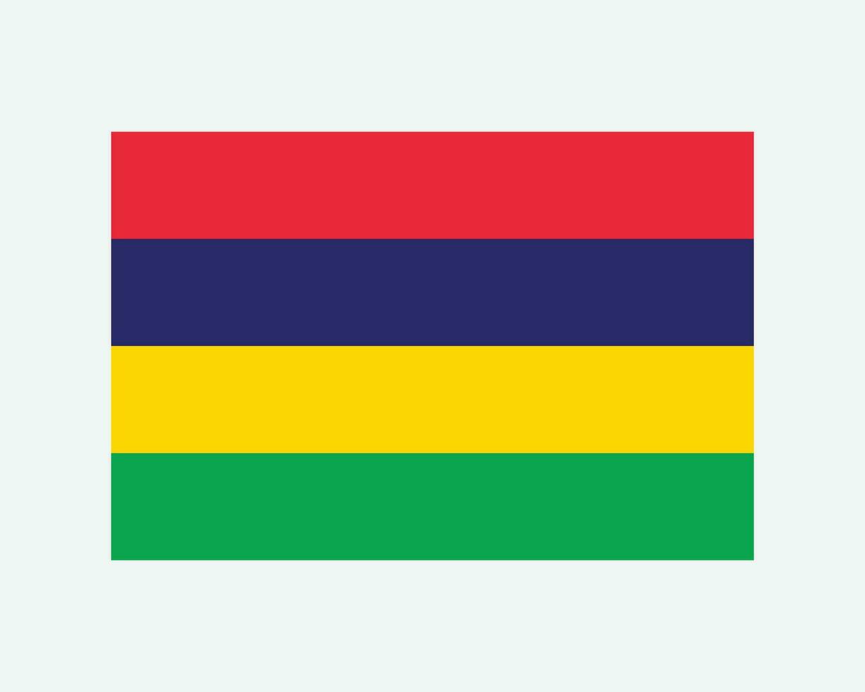 nationaal vlag van Mauritius. Mauritiaans land vlag. republiek van Mauritius gedetailleerd spandoek. eps vector illustratie besnoeiing het dossier.