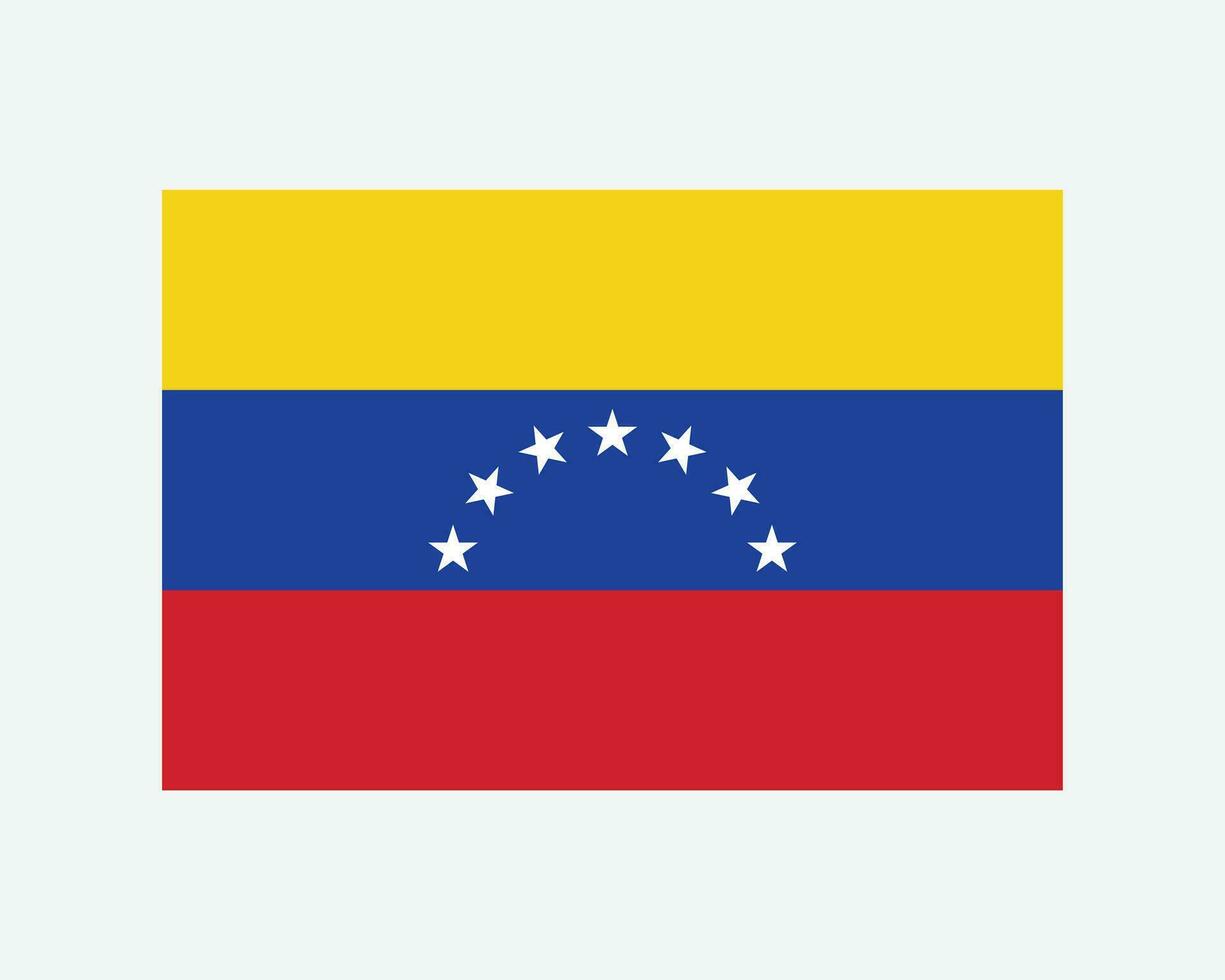 Venezuela 7 ster nationaal vlag. Venezolaans zeven sterren land vlag. Boliviaans republiek van Venezuela gedetailleerd spandoek. eps vector illustratie besnoeiing het dossier.