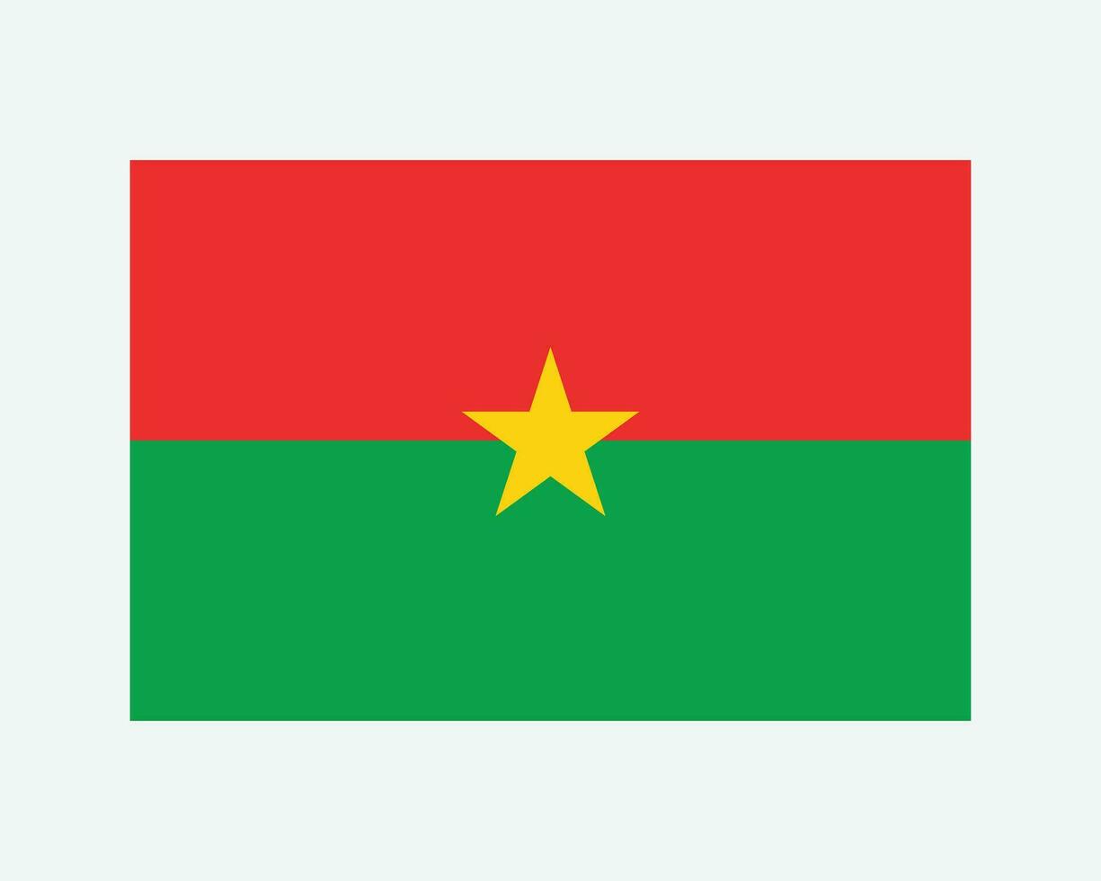 nationaal vlag van Burkina faso. burkinees land vlag. Burkina faso gedetailleerd spandoek. eps vector illustratie besnoeiing het dossier.