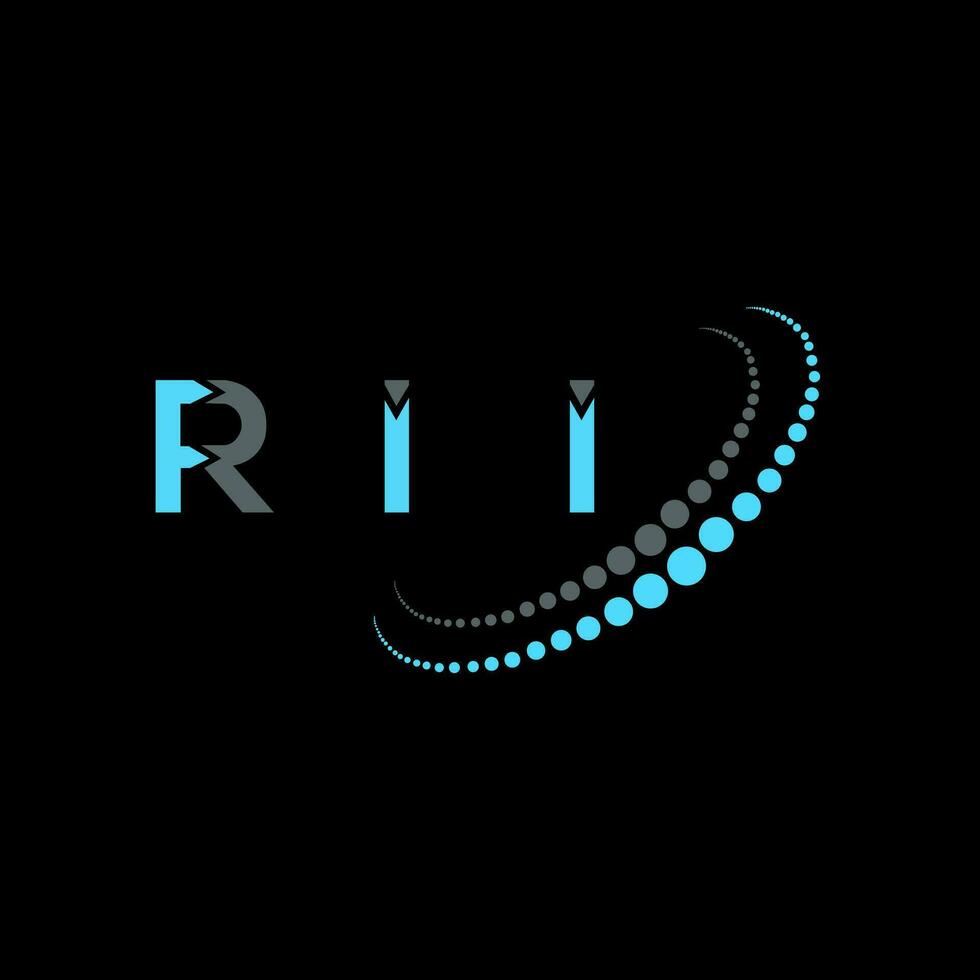 rii brief logo creatief ontwerp. rii uniek ontwerp. vector