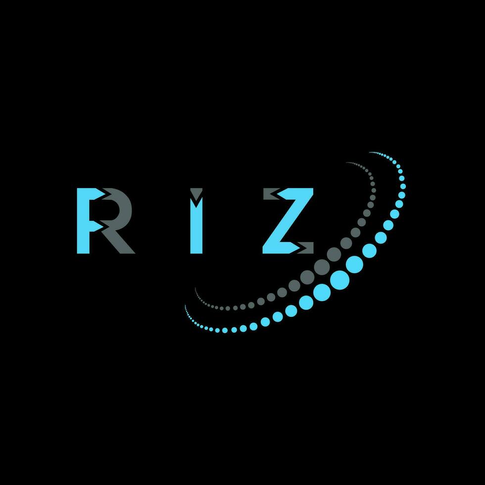 riz brief logo creatief ontwerp. riz uniek ontwerp. vector