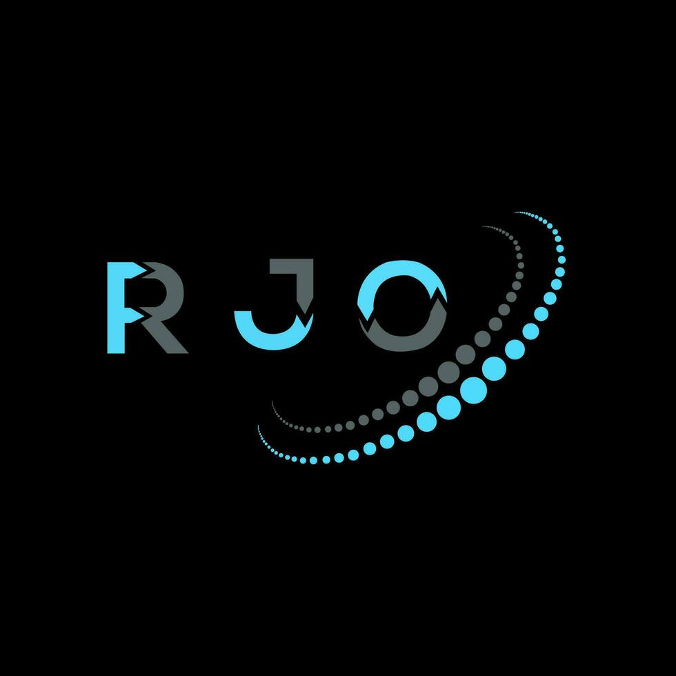 rjo brief logo creatief ontwerp. rjo uniek ontwerp. vector