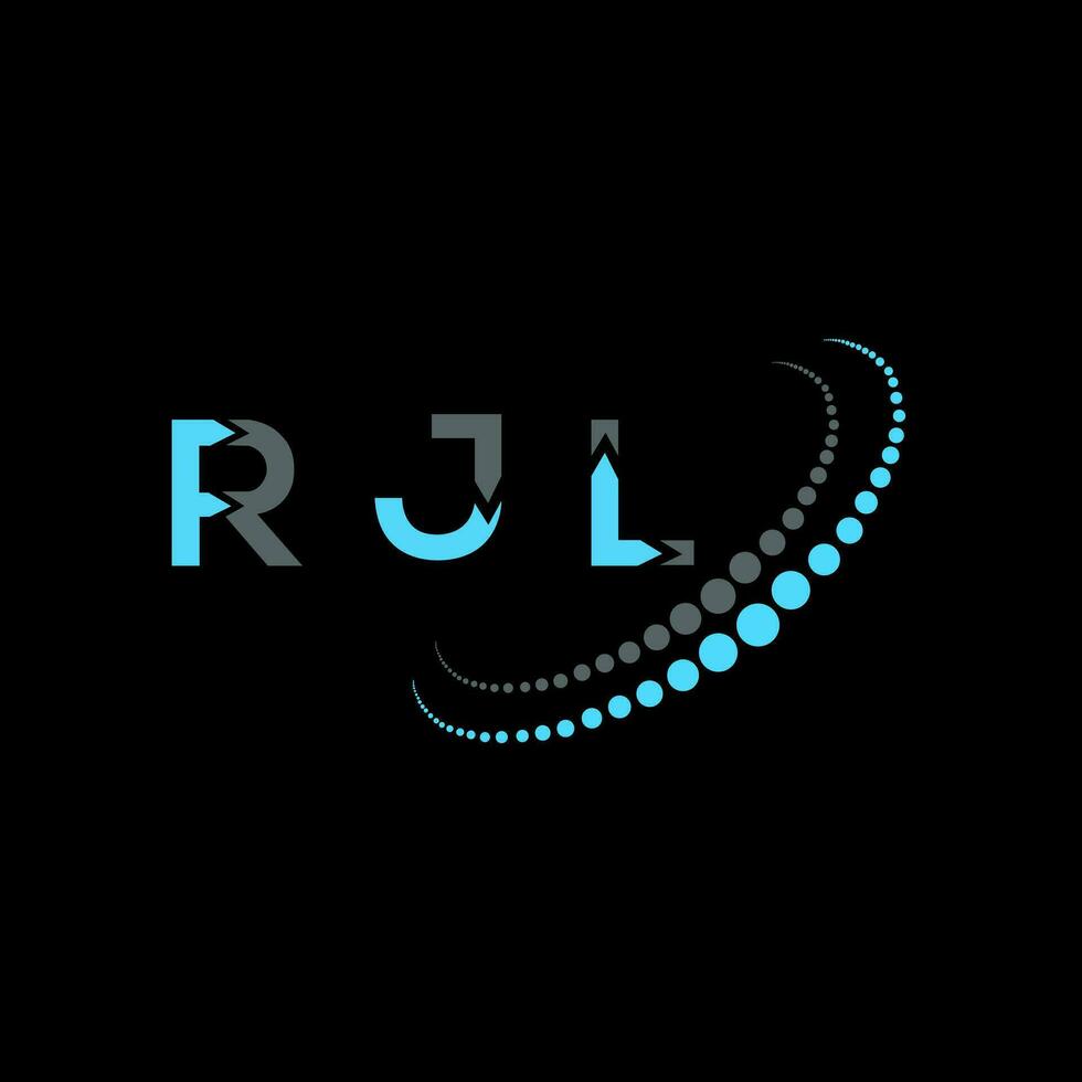 rjl brief logo creatief ontwerp. rjl uniek ontwerp. vector