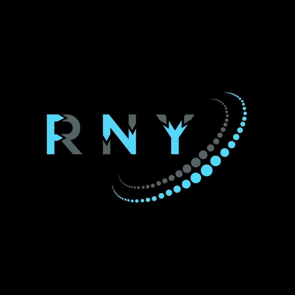 rny brief logo creatief ontwerp. rny uniek ontwerp. vector