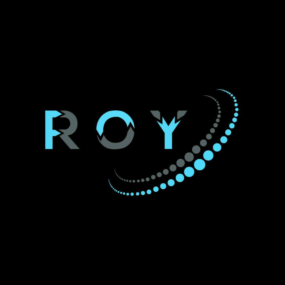 roy brief logo creatief ontwerp. roy uniek ontwerp. vector