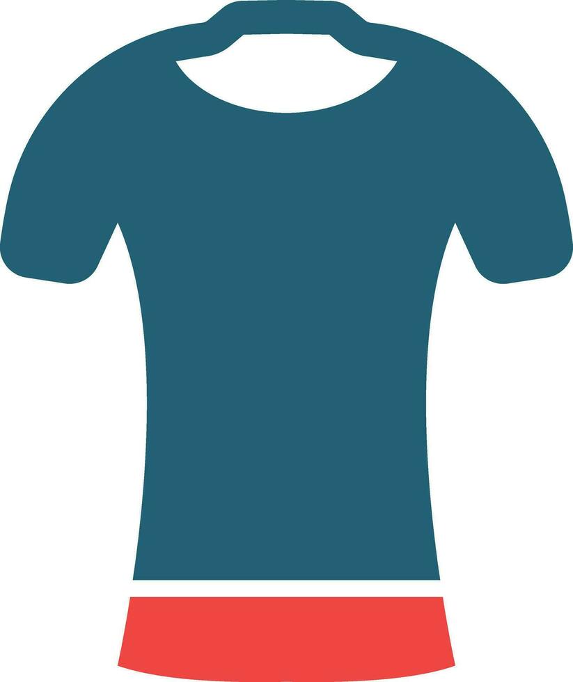 Amerikaans voetbal Jersey glyph twee kleur icoon voor persoonlijk en reclame gebruiken. vector