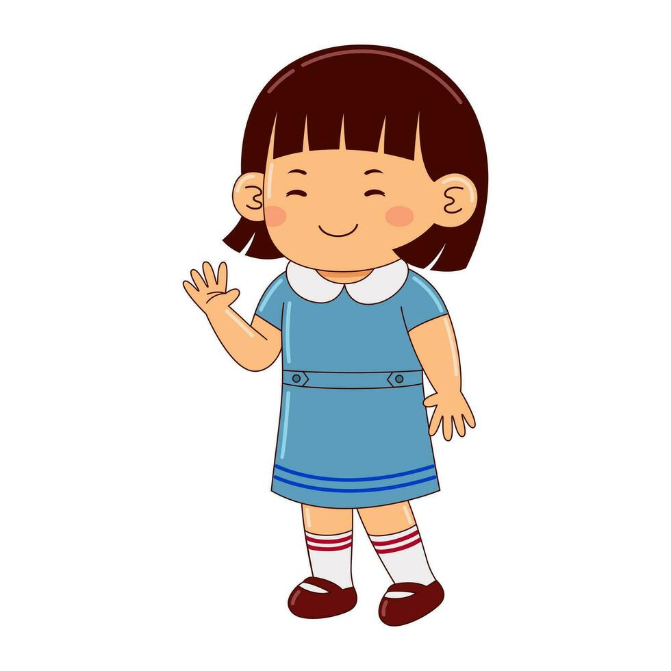 kinderen slijtage Japan school- uniform vector