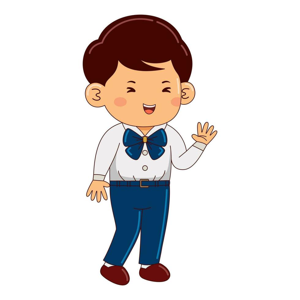 kinderen slijtage Japan school- uniform vector