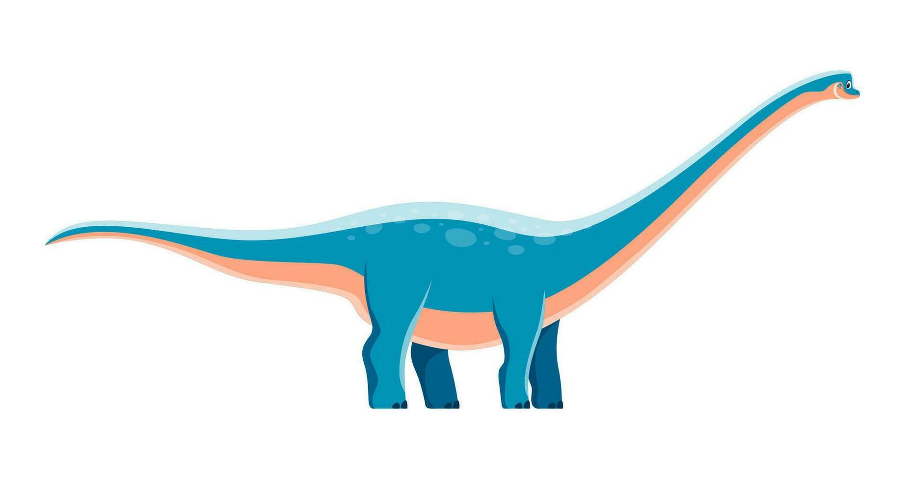 tekenfilm dinosaurus karakter, antarctosaurus dino vector