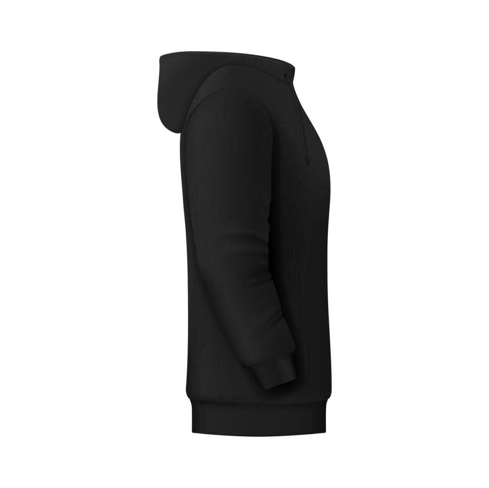 zwart capuchon, sweater vector mockup voor mannen