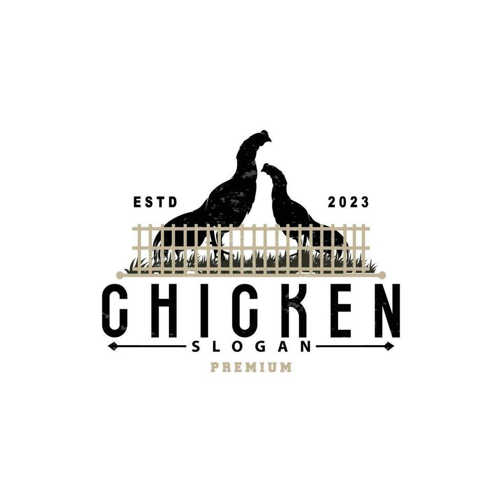 kip logo, voor gebraden kip restaurant, boerderij vector, gemakkelijk minimalistische ontwerp voor restaurant voedsel bedrijf vector