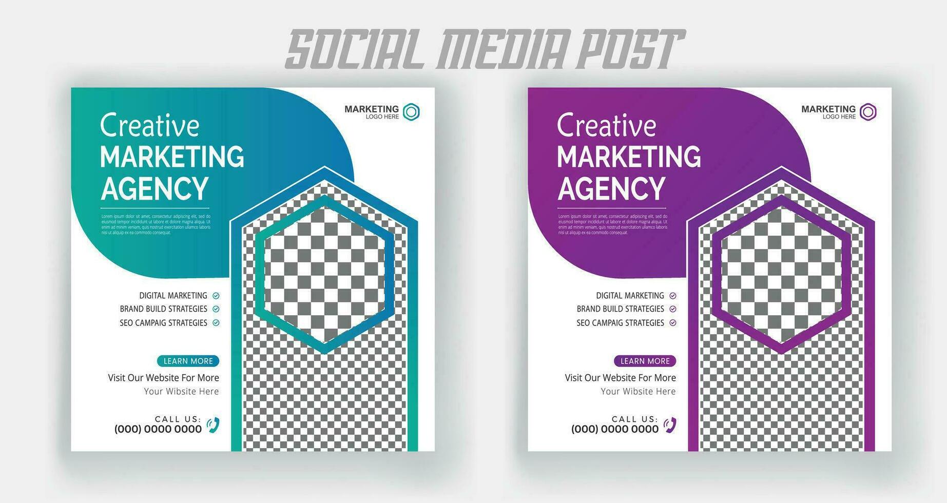 digitale marketing live webinar en zakelijke postsjabloon voor sociale media vector
