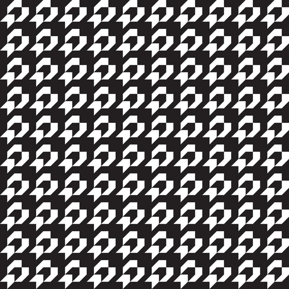 zwart en wit patroon aangepast van houndstooth patroon, naadloos patroon. vector