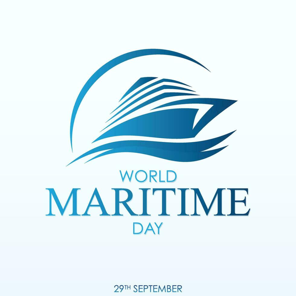 wereld maritiem dag web banier of sociaal media post sjabloon of achtergrond vector