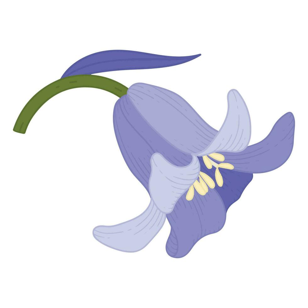 mooi bloem getekend silhouet. vector