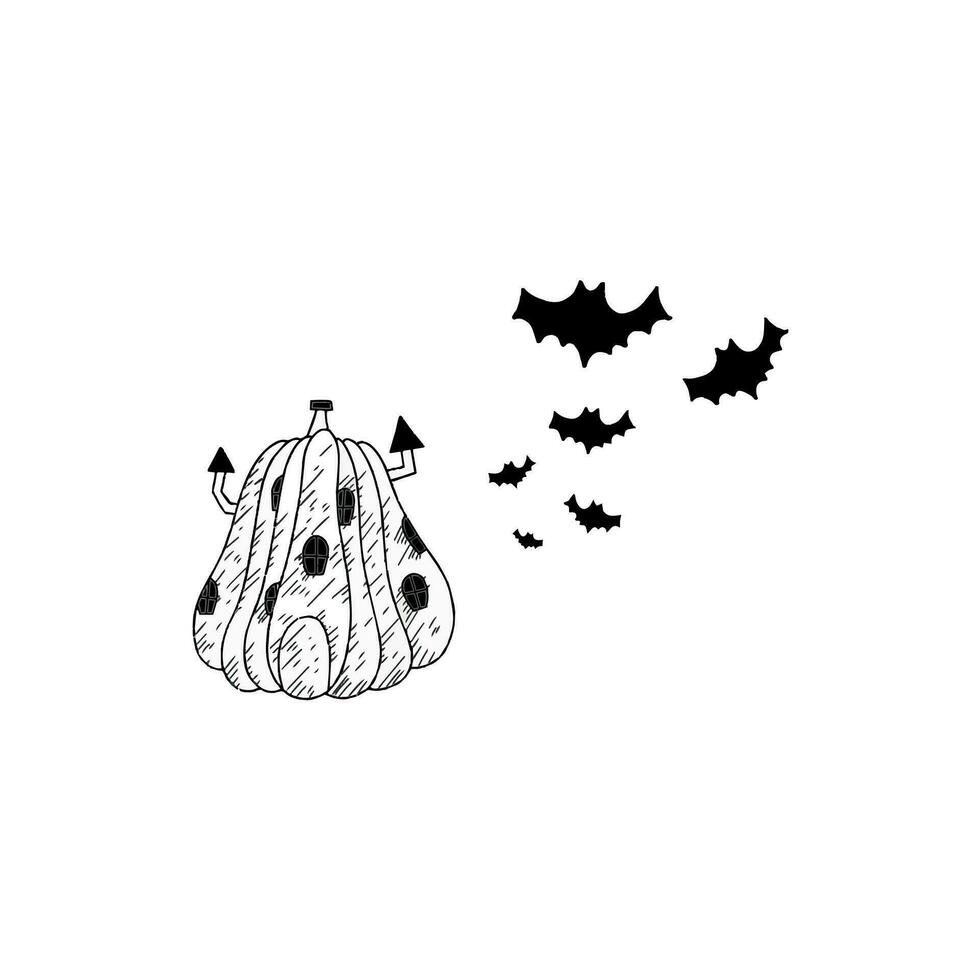 angstaanjagend geweldig halloween tekening kunst spookachtige, eng, en pret illustraties en ontwerpen voor allemaal uw halloween projecten vector