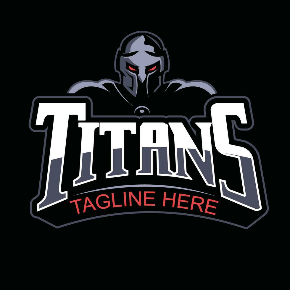 titanen mascotte logo vector