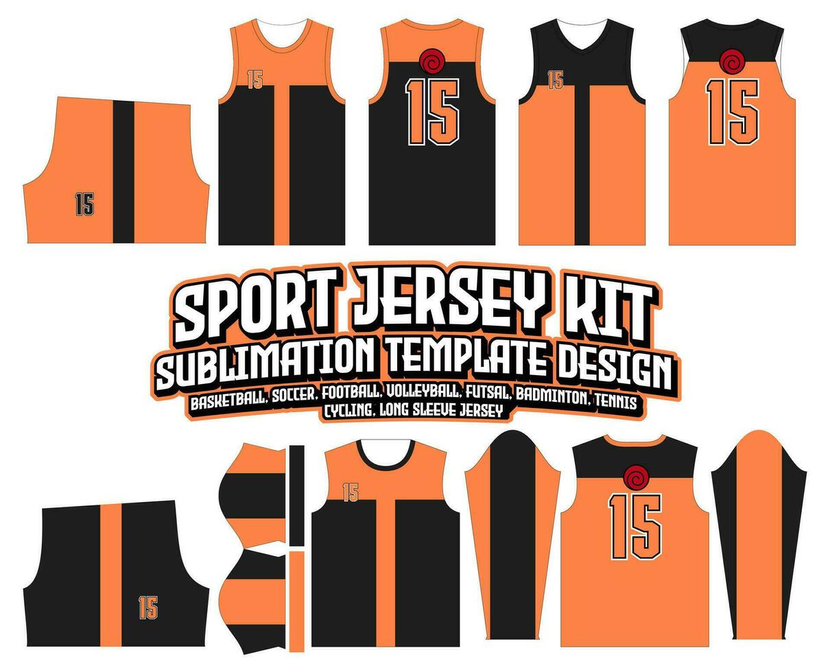 naruto oranje Jersey ontwerp sportkleding achtergrond vector