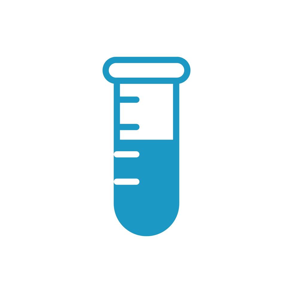 medische buis test laboratorium lijn stijlicoon vector