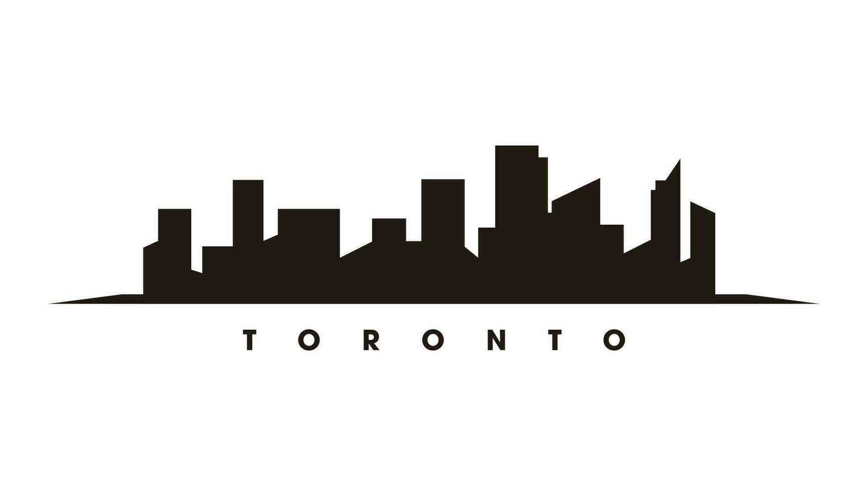 Toronto horizon en oriëntatiepunten silhouet vector
