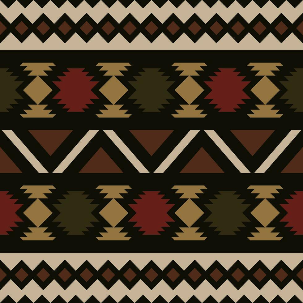 tribal retro kleur vector naadloos Navajo patroon. aztec abstract meetkundig kunst afdrukken.behang, kleding stof ontwerp, kleding stof, zakdoek, omslag, textiel sjabloon.