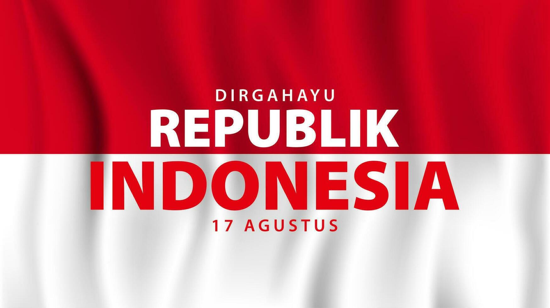 Indonesië onafhankelijkheid dag, augustus 17e. golvend Indonesisch vlag achtergrond. vector illustratie