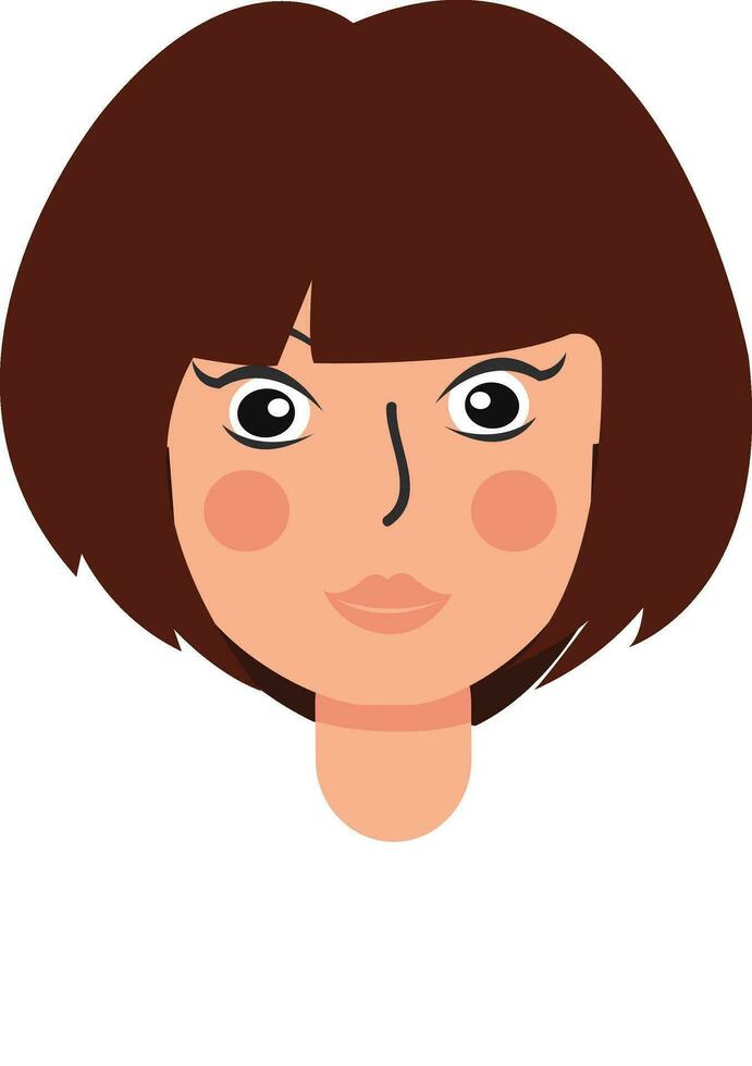 vrouw kapsel jong stijl portret ontwerp vector