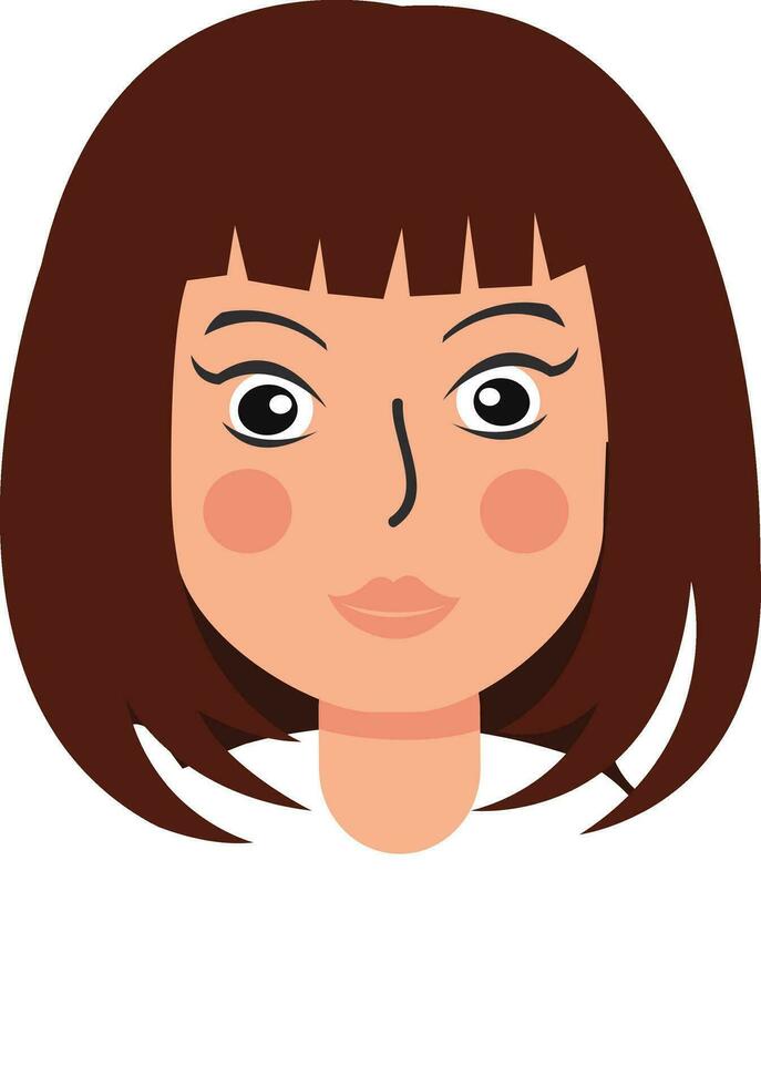 vrouw kapsel jong stijl portret ontwerp vector