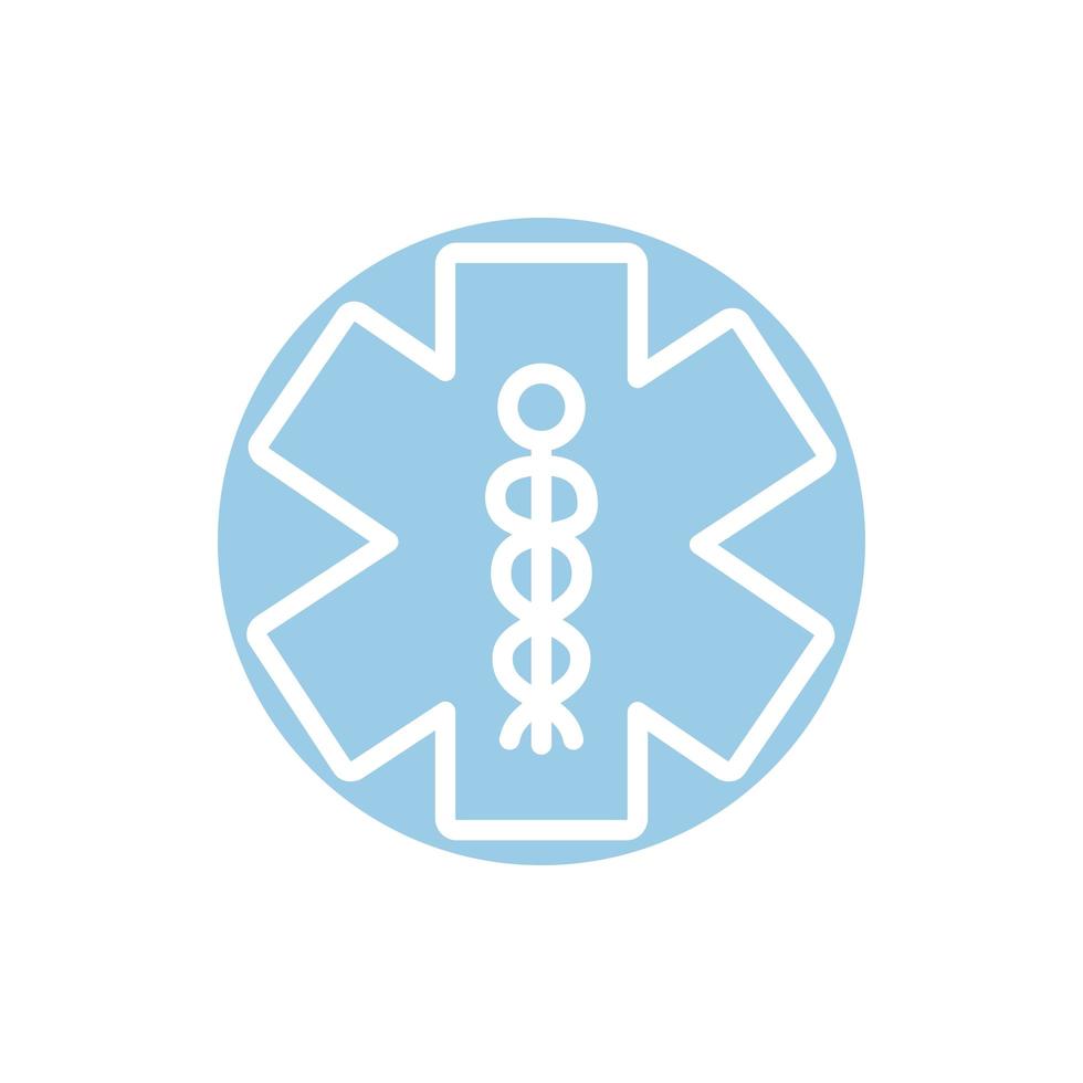 caduceus medisch symbool blokpictogram vector