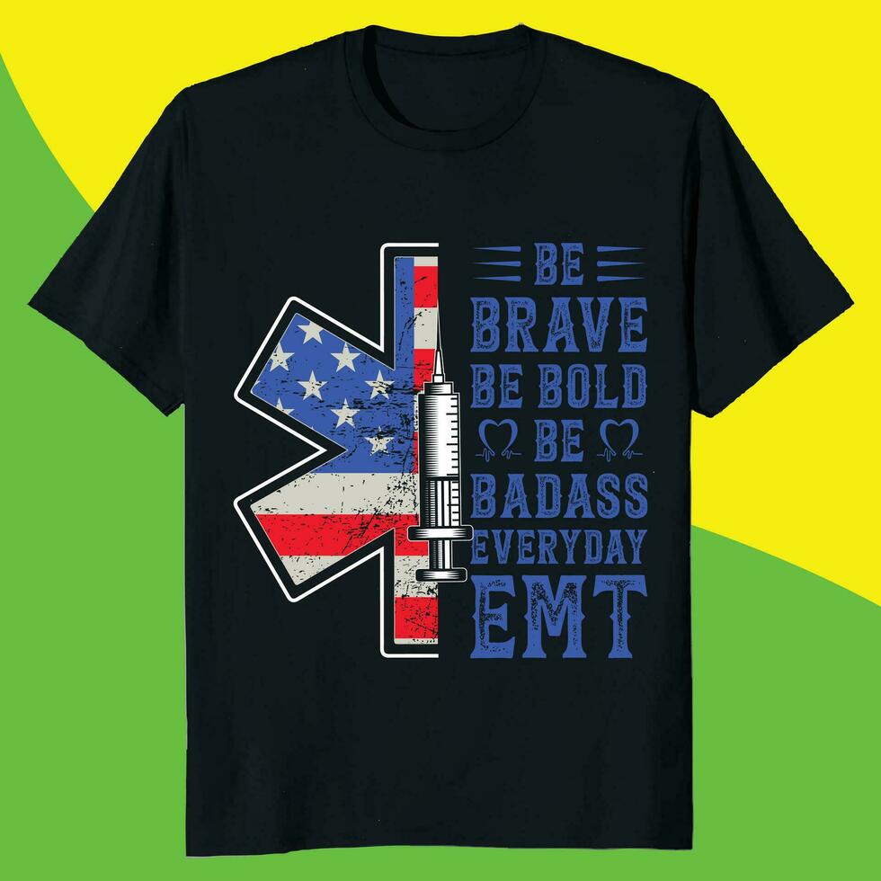 grappig emt t-shirt ontwerp, paramedicus t-shirt ontwerp vector