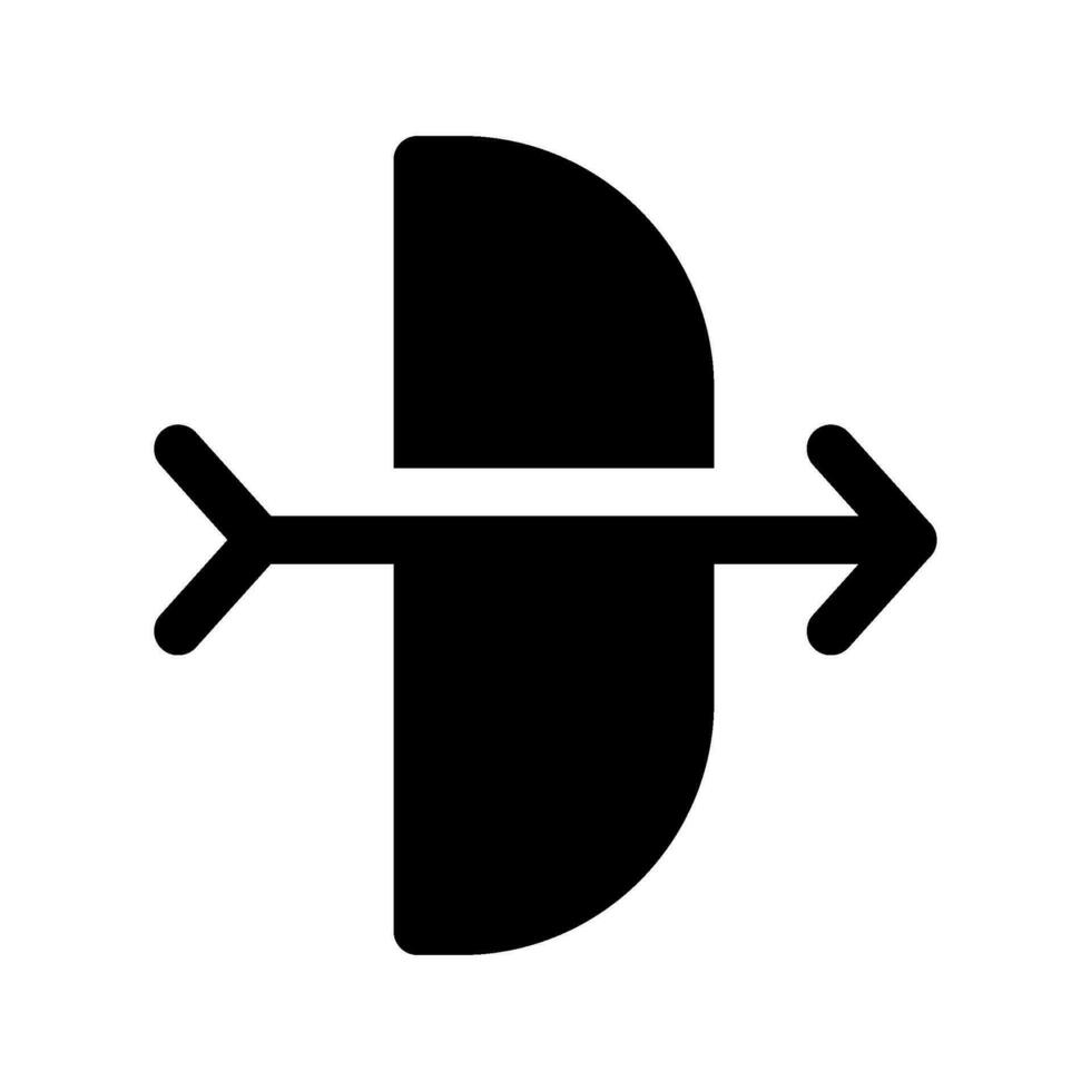 boogschieten icoon vector symbool ontwerp illustratie