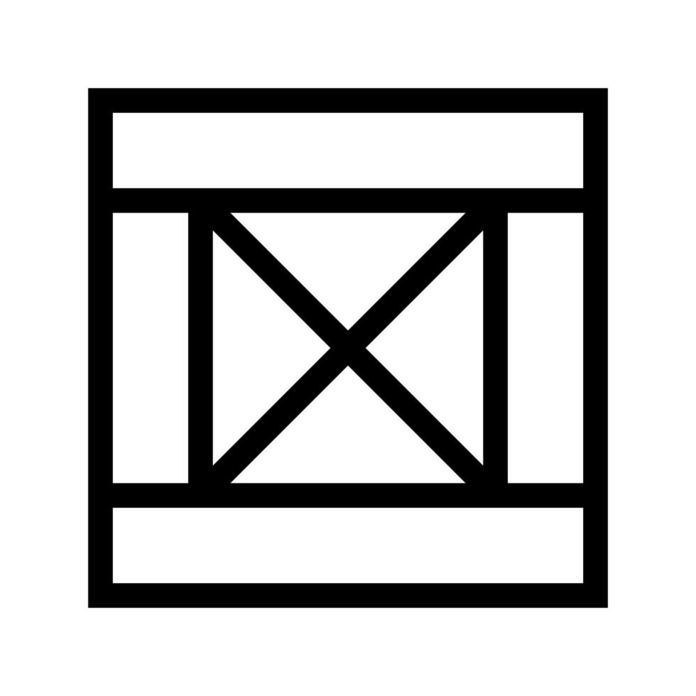 houten doos icoon vector symbool ontwerp illustratie