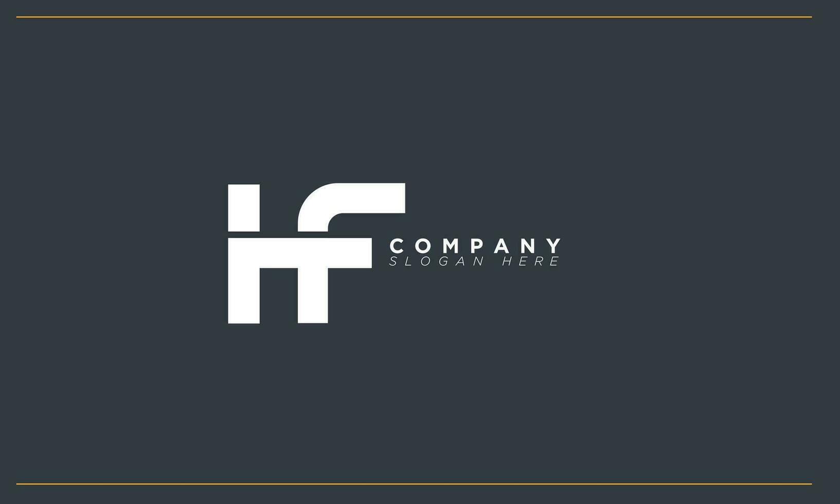 hf alfabet letters initialen monogram logo fh, h en f vector