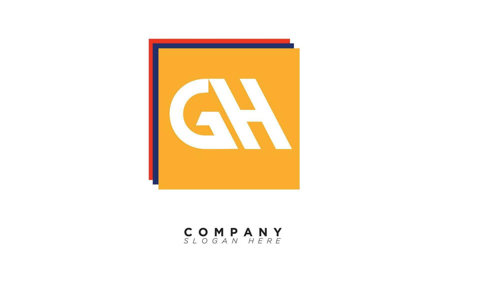 gh alfabet letters initialen monogram logo hg, g en h vector