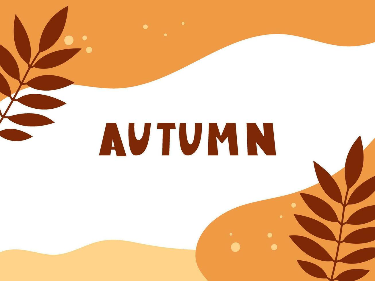 herfst achtergrond met bladeren en handgeschreven. vlak vector illustratie voor banier, afdrukken, uitverkoop